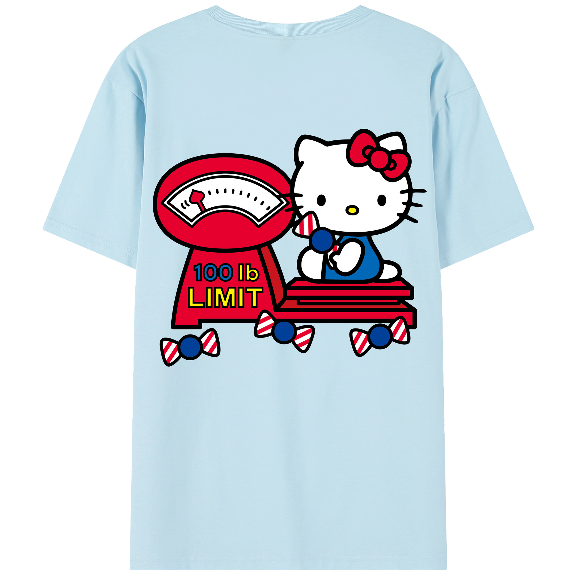（画像用） Hello Kitty ハローキティ 綿100％半袖Tシャツ（背面プリント）
